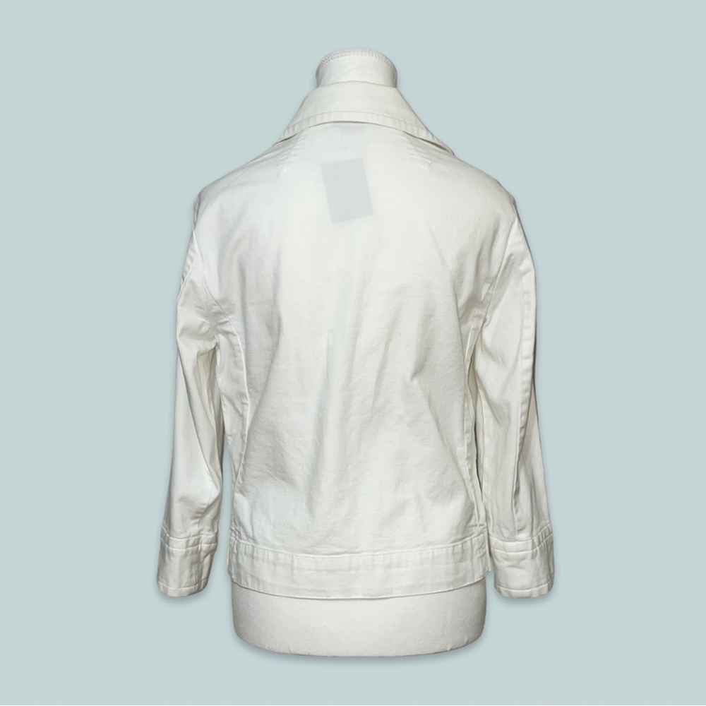 Talbots Lightweight Button Down White Jacket - image 3